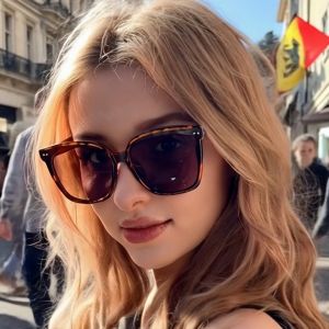 1pc European and American retro style womens fashionable sunglasses trend versatile summer sun shading and UV protection lightw
