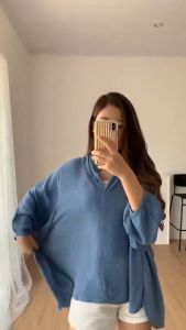 BLOUSE LALA JUMBO CRINGKLE AIRFLOW PREMIUM / ATASAN WANITA OVERSIZE MODEL KOREA