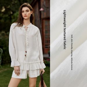 BEIQIANI | Elegant Loose Design Wooden Ear Edge Blouse