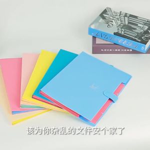 A a4 Multi-Layer Organ Bag Folder Cute Smile File Storage Bag New Simple Organ Bag COD