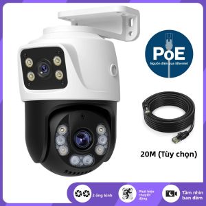 Camera IP Không Dây HD 6MP POE Hai Ống Kính Camera An Ninh Ngoài Trời PTZ CCTV Với Hỗ Trợ Tự Động Theo Dõi Hỗ Trợ Onvif Và Giám Sát Video XMeye