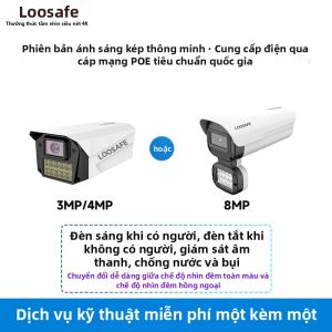 Loosafe | Camera Quan Sát Ban Đêm 4K HD cho Trong Nhà và Ngoài Trời Có POE