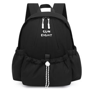SUN EIGHT 12 Inch Kích Thước Nhỏ Ba Lô Mềm Mại Màu Sắc Kẹo Ngọt Túi Đi Học Thời Trang Siêu Nhẹ Dành Cho Phụ Nữ Có Khóa Kéo