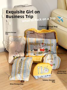 Cute Travel Storage Bag Hotel Accommodation Business Trip Clothes Subpackage Bag Luggage Clothing Underwear Organizer Bag