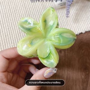 ติ่งผมย้อมสีดอกไม้จากไข่ หนีบผม