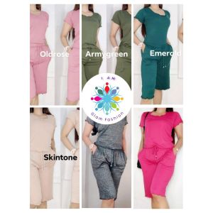 Blouse And Pants Terno with FREE SHORTS Casual Cotton Free Size OOTD