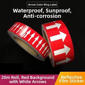 YUANTANG | Reflective Water-Resistant Heat-Resistant Arrow Directional Pipe Label 20m