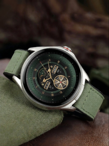 HUAWEI | Crazy Horse Leather Magnetic Smart Watch with Earbuds 2 in 1 AI Noise Reduction