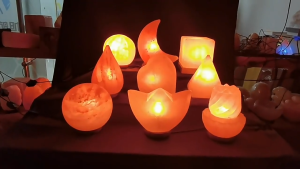 Creative Himalayan Salt Lamp 3 Pin UK Plug Dimmable E14 Bulb Natural Crystal Lamp Approx 3kg