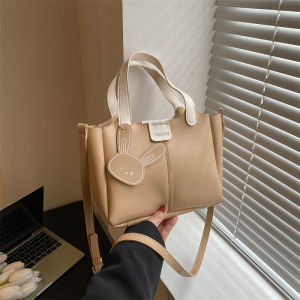 Vintage Fashion Womens Small Bucket Bag Crossbody Bag Color Block Handbag Tote Bag Soft PU Leather Casual Shoulder Bag