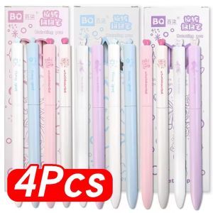 4Pcs/Set Cute Design Neutral Pens Creative Quick Dry 0.5mm Black Gel Ink Pen Pen for School/Office Student Wrting Signature Pen