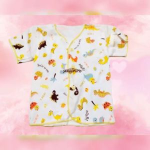 Baju bayi lengan pendek AIRIN lengan pendek 3 pcs 3 warna Baju bayi lengan pendek karakter