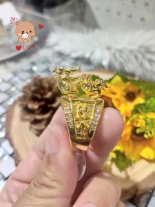 (Có Video) Nhẫn Kỳ Lân Phong Thủy Mạ Vàng Loại Cao Cấp Lokalo - Anh Chị Đeo Được May Mắn Tài Lộc Công Việc Thuận Lợi 31822