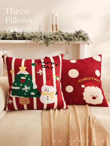 Christmas Theme Sofa Pillow Cushion Back Support Core Included Living Room Study Bedroom Window Seat Pillow Cover Decorative