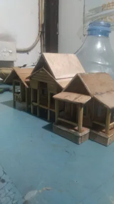 Miniatur Rumah dari Kayu