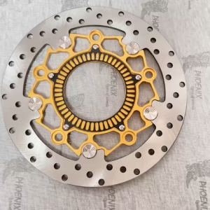 ( Gi ảm Ngay 80K )  ĐĨA THẮNG TRƯỚC Cho Dòng Xe WINNER V4_ 5 LỖ_ SIZE 267MM_ Có Sẵn Lòng  ABS_ NÚT INOX Bằng 304 SIÊU SÁNG. Màu Vàng Đậm NHé!!!