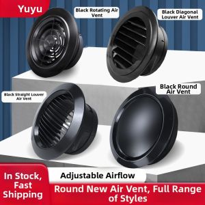 SONGYU | Circular Black Airflow Grille for Fresh Air System