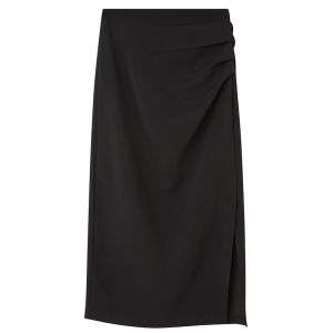 High Waist Slit Slim Fit Midi Skirt
