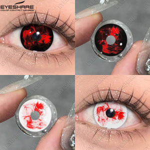 EYESHARE Hot Sale Cosplay Lenses 1 Pair Halloween Cosplay Contact Lenses for Eyes White/Black/Red 14.5mm Softlens