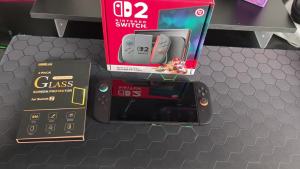 DEVASO | Miếng Dán Màn Hình Kính Cường Lực HD Trong Suốt Cho Nintendo Switch 2 Với Khung Tự Căn Chỉnh - Phụ Kiện Bảo Vệ Giúp Nâng Cao Trải Nghiệm Xem Hình
