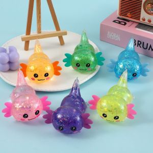 Axolotl Stress Relief Squishy Malt Sugar Filled Sensory Fidget Tools for Adults Kids Slow Rising Desk Anxiety Relief & Focus Aid