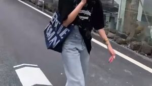 TAS FASHION GENTLE WOMAN 001 TOTE BAG DENIM VIRAL BANGKOK