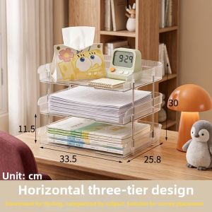 Multifunctional Desktop Storage Bookshelf Organiser for Books and Office Supplies
