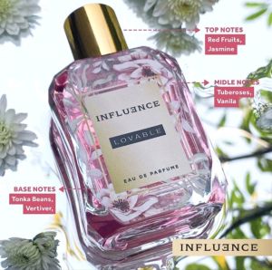PARFUM INFLUENCE LOVABLE EAU DE PARFUME WANGI TAHAN LAMASOFT3 NOTES AROMAORIGINAL BPOM