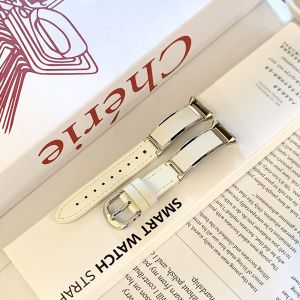 Uhada | High-Quality Leather Silver Edge Bracelet Buckle Huawei Band Strap