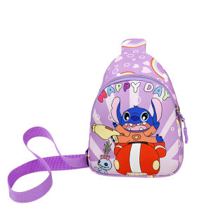 5 Styles Stitch Anime Figures Bag Movie Animated Character PrintCartoon Crossbody Chest Bag Snack Bag Kids Gift