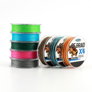 Colored Fishing Line Braid for Extra Visibility Cost-Effective Super Cast 4 Strands Braided Fishing Line 6LB to 60LB Long Throw