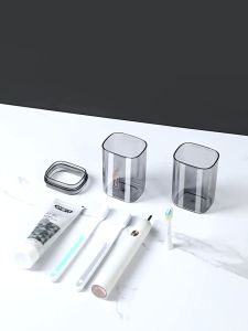 Transparent Toothbrush organizer with cover  Sealed For DrainingTravel Toothbrush Mouthwash Cup Portable Soap Box For Business Trips Soap travel case