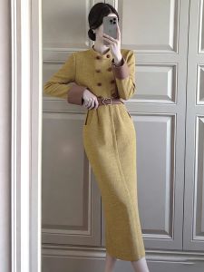SHANGSHA | Elegant Luxurious Waist-Cinching Dress