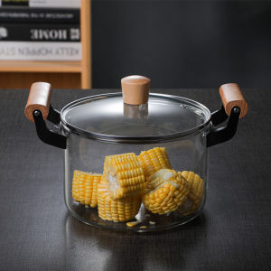 Heat-Resistant Borosilicate Glass Pot For Cooking Soup Stew