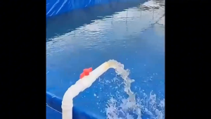 กระชังบกบ่อผ้าใบ PVC ความต้านทานการเจาะ UVเคลือบ ความหนา 500 ไมครอน สูง 60/80 cm แบบตอกตาไก่ #ไม่รวมโครง