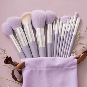 New 13PC Bộ cọ trang điểm trang điểm Cọ che khuyết điểm Blush Cọ đánh phấn phủ dạng bột bóng mắt Highlighter dụng cụ làm đẹp Cọ đánh phấn nền
