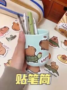 60PCS Cute cartoon stickers Labubu Sanrio Capybara decorative desktop emoticons waterproof stickers birthday gift
