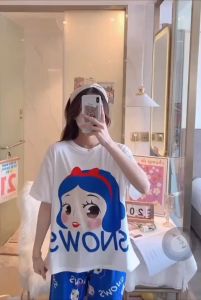 Short Sleeve Cute Loose Suit Pajamas Homewear/Lengan Pendek Cute Saman Longgar Piyama Homewear/短袖可爱宽松套装女睡衣家居服
