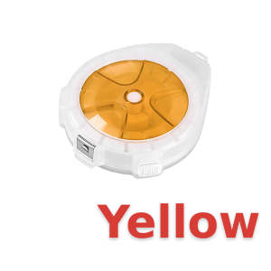 PINMOAP 1PC Fishing Leader Line Spool Box with Line Cutter Anti Backlash Reel for Fluorocarbon Leader Storage and Tackle Bags