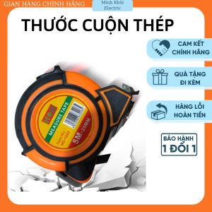 thước cuộn thép dài 5 mét thước dây khoá tự động chống va đập thước dây
