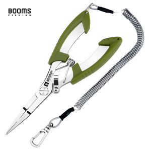 Booms Fishing H01 Stainless Steel Multifunctional Braid line Cutter Scissors Fish Hook Remover Pliers Fishing Tackle Tools