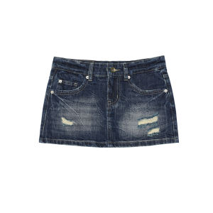 audwyn | Váy Jeans A-Line Mini Chống Nhìn Trộm Phong Cách Retro