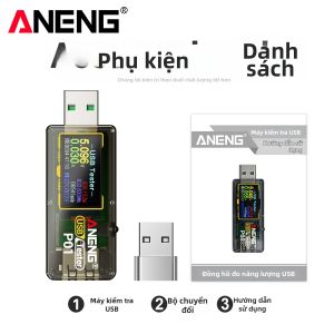 ANENG | Máy Đo Năng Lượng Kỹ Thuật Số USB ANENG P01 4-30V Thiết Bị Đo Công Suất Điện Năng Cho Sạc Điện Thoại Di Động Dụng Cụ Giám Sát Điện Áp