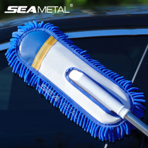 Semetal Telescopic Chenille Sáp đánh bóng xe hơi chà lau ô tô đa năng làm sạch bụi tay khăn rửa xe Kit Dụng cụ vệ sinh xe hơi