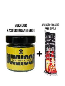 Bakhoor KASTURI KIJANG  Bukhoor Wangian Sunnah  Bukhoor JDL Perfumes 50 grams ( Free Gift Arang 1-Pack )