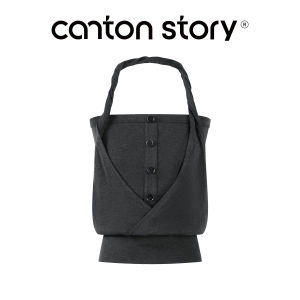 Cantonstory | Quần Nữ Mông Cao Chân Rộng Màu Xám Nhạt