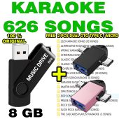 USB Flashdrive with Offline Karaoke Songs/Music 5000 Files High Quality Free OTG Type C/Micro Adapter
