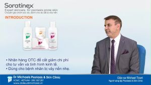 Bộ sản phẩm Xà Bông Kem bôi Dầu Dưỡng dùng cho da Vẩy Nến da nhạy cảm Dr Michaels Soratinex size nhỏ ( Australia )