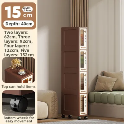 Narrow Sliding Door Storage Cabinet for Tight Spaces