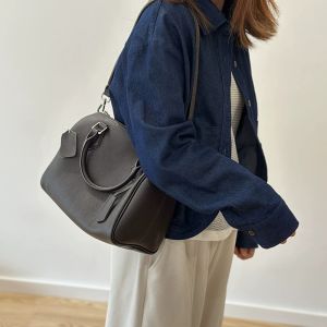 BeeGreen Women 100% Genuine Leather Handbag High Quality Commuter Bag Classic Boston Bag Elegant Underarm Bag Minimalist Shoulder Bag